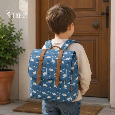 Fresk: Раница с кожени елементи Dino 33 x 24 x 9 см (FR-FB990-10)