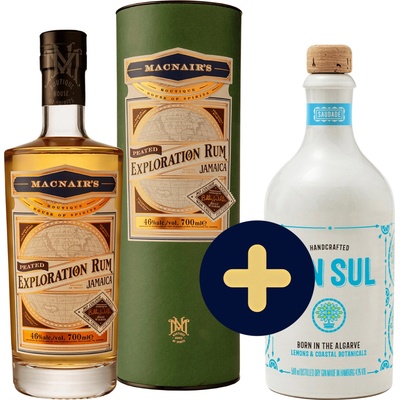 MacNair's Exploration Jamaica Peated + Gin Sul (set 1 x 0.7 l, 1 x 0.5 l)