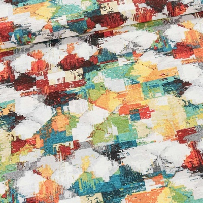 Směsové plátno MULTICOLOR BARVY, barevné šmouhy, š.140cm (látka v metráži)