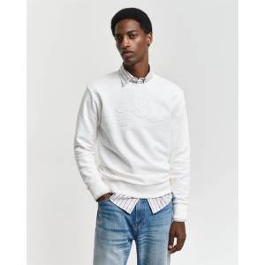 Gant Блуза Gant Tonal Shield Crewneck Sweatshirt - Cream