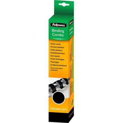 Fellowes 6 mm, 25 ks, čierna plastová špirála na 10–20 listov, 5330302