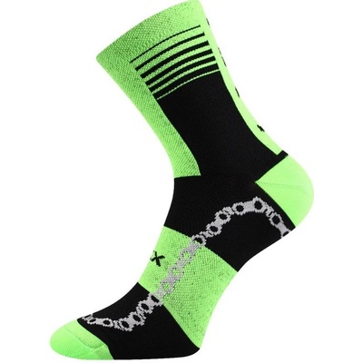 Fuski dámské cyklistické sportovní ponožky klasická výška Ralfi neon zelená