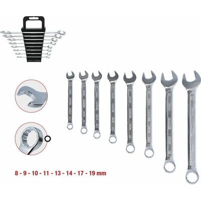 KS Tools Sada očkových a vidlicových kľúčov 517.0048