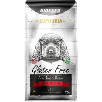 Biofeed Euphoria Gluten Free s hovädzím mäsom Puppy Small & Medium 12 kg