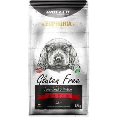 Biofeed Euphoria Gluten Free s hovädzím mäsom Puppy Small & Medium 12 kg