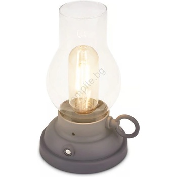 Briloner - LED димируема външна презареждаема настолна лампа KANEA LED/1, 5W/5V IP44 1200mAh антрацит (BL2162)