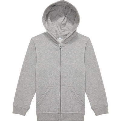 B&C mikina s kapucí ID.334 Zip Hood kids na zip sport grey