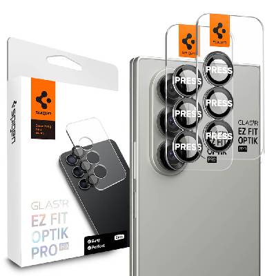 2 комплекта предпазни стъклени лещи за камерата на Samsung Galaxy Z Fold7 - Spigen Glas. tR EZ Fit Optik Pro Lens Protector 2 Pack (черен)