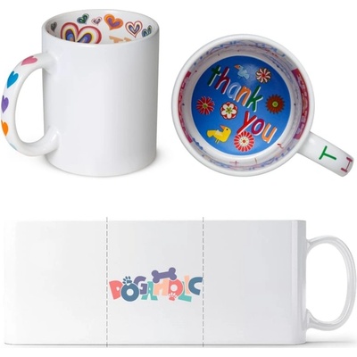 design Motto Hrneček Psí s nápisem DOGAHOLIC Děkuji Standard Dárky Sublistar 330 ml