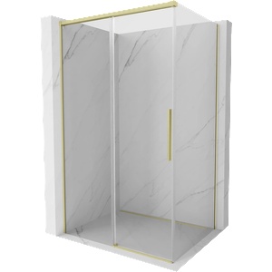 Mexen Rox плъзгаща се душ кабина 100 x 90 см, прозрачна, златно четкана - 8C2-100-090-55-00 (8C2-100-090-55-00)