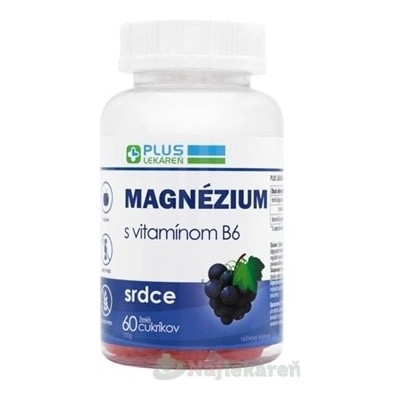Plus Lekáreň Magnézium s vitamínom B6 želé s príchuťou hrozna 60 ks