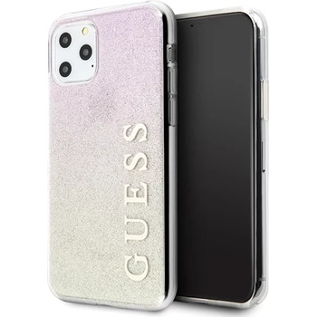 GUESS iPhone 11 Pro Max Gold Pink Hard Case Gradient Glitter (GUHCN65PCUGLGPI)