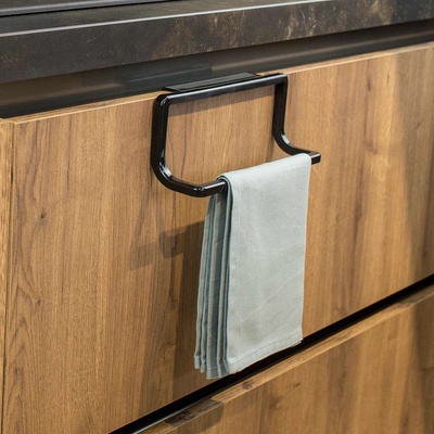 primanova PN-Поставка за кърпа 6x22, 5x9cm ЧЕРНА (M-B30-06) (0137250)