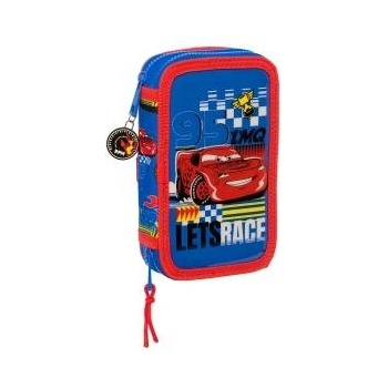 Cars Двоен Несесер Cars Race ready Син 12.5 x 19.5 x 4 cm (28 Части)