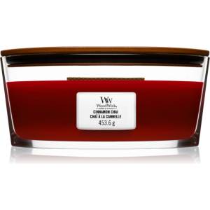 WoodWick Cinnamon Chai ароматна свещ с дървен фитил (hearthwick) 453 гр