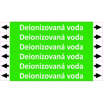 Grafiko | Deionizovaná voda - dle ISO 20560 - Materiál Samolepící PVC folie, Rozměr aršík 6 ks 52x400 mm