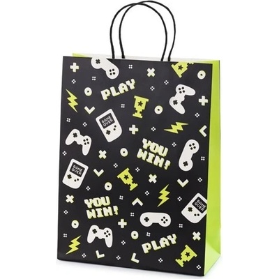 PartyDeco Taška dárková Gamepads 10 x 24 x 32 cm