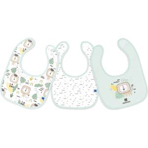 Kikkaboo Памучни лигавници Kikkaboo - Savanna, Mint, 3 броя (31303030029)
