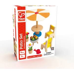 Hape Мини мебели за кукли Hape Вътрешен двор (H3460)