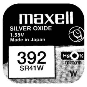 Image 1 of Maxell Бутонна батерия сребърна maxell sr41 sw -384- ag3 1.55v (sr41 sw)