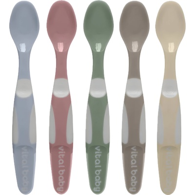 Vital Baby Комплект лъжички за захранване Vital Baby - Многоцветни, 5 броя (V-445126)