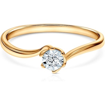 SAVICKI Годежен пръстен Savicki: двуцветно злато, диамант