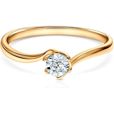 SAVICKI Годежен пръстен Savicki: двуцветно злато, диамант