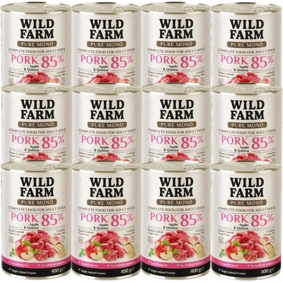 Wild Farm Pure Mono Vepřové s jablky a quinoou 12 x 400 g