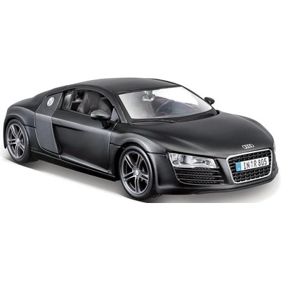 Maisto Audi R8 matná černá 1:24 – Zboží Mobilmania