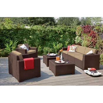 Allibert CALIFORNIA 3 SEATERS hnedá