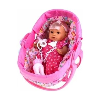 LEAN Toys Baby Doll in Carrier Bottle Pacifier Talks Babbles Wee
