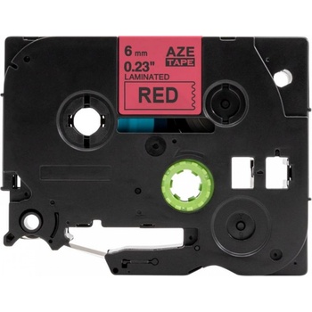 Pro Brother Съвместима лента с Brother TZ-S411 / TZe-S411, 6mm x 8m, екстра лепило черен печат / червен фон (TZe-S411)