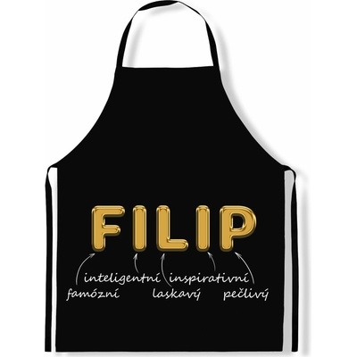IMPAR Zástěra Mužská jména Gold Filip