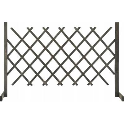 Nabytek XL Zahradní trelážový plot šedý 120 x 90 cm masivní jedle