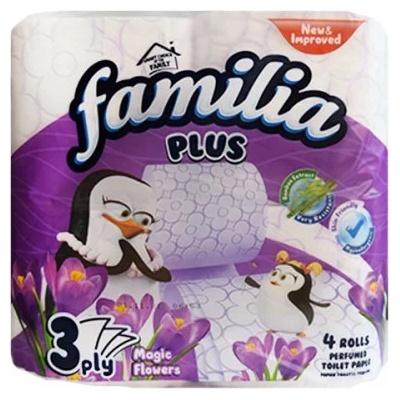 Familia (хартия) Тоалетна хартия Familia Plus Magic Flowers 4бр