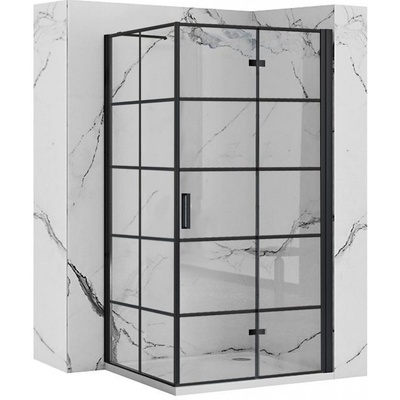 REA/S - Sprchovací kút Moliere dvere / stena 90x90 BLACK MOLDS090090B
