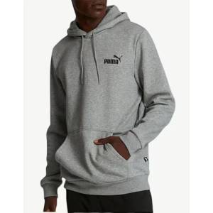 PUMA Essentials Small Logo Hoodie Grey - magazinko