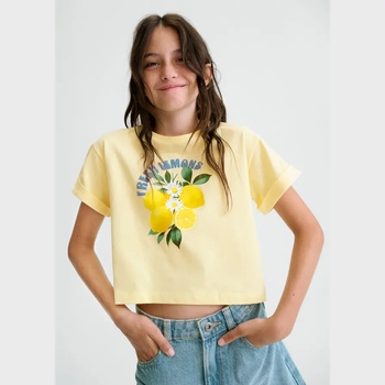 MAYORAL Тениска къс ръкав графика в цвят ванилия за момиче Mayoral