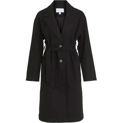 VILA Палто Vila Claudia Long coat - Black (Black Beauty)