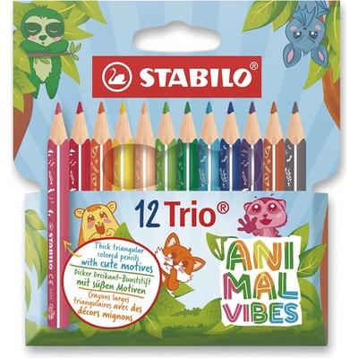 Stabilo 639976 pastelky Trio Animal Vibes Mini 12 ks