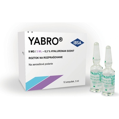 Ibsa Yabro roztok na rozprašovanie s kyselinou hyalurónovou 0,3% sterilný 10 x 3 ml 30 ml