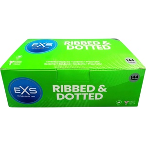 EXS Condoms Ribbed, Dotted and Flared - точкувани презервативи (144 бр. ) - lovesexshop