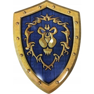 WORLD OF WARCRAFT - kovový štít, erb na zeď "Alliance Shield" 26 x 35 cm, ABYPLA035