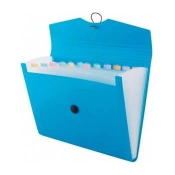 D. Rect Briefcase A4 12 compartments blue D. RECT