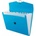 D. Rect Briefcase A4 12 compartments blue D. RECT