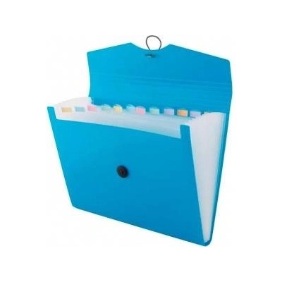 D. Rect Briefcase A4 12 compartments blue D. RECT