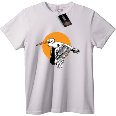 NOONEBRAND Тениска пеликан на залез - 6XL, White