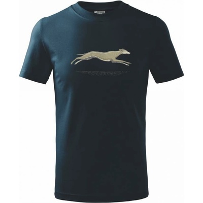 Vintage Greyhound tričko detské tmavomodrá