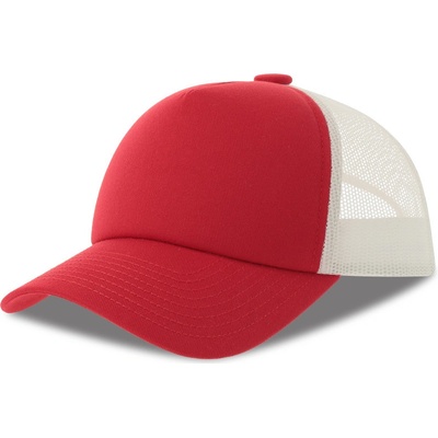 Atlantis Headwear Record-S 5 panelová Trucker COT33026300499-red Červená