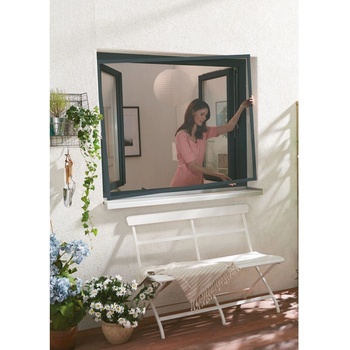 Livarno Home Ochrana proti hmyzu na okno, 100 x 120 cm antracitová